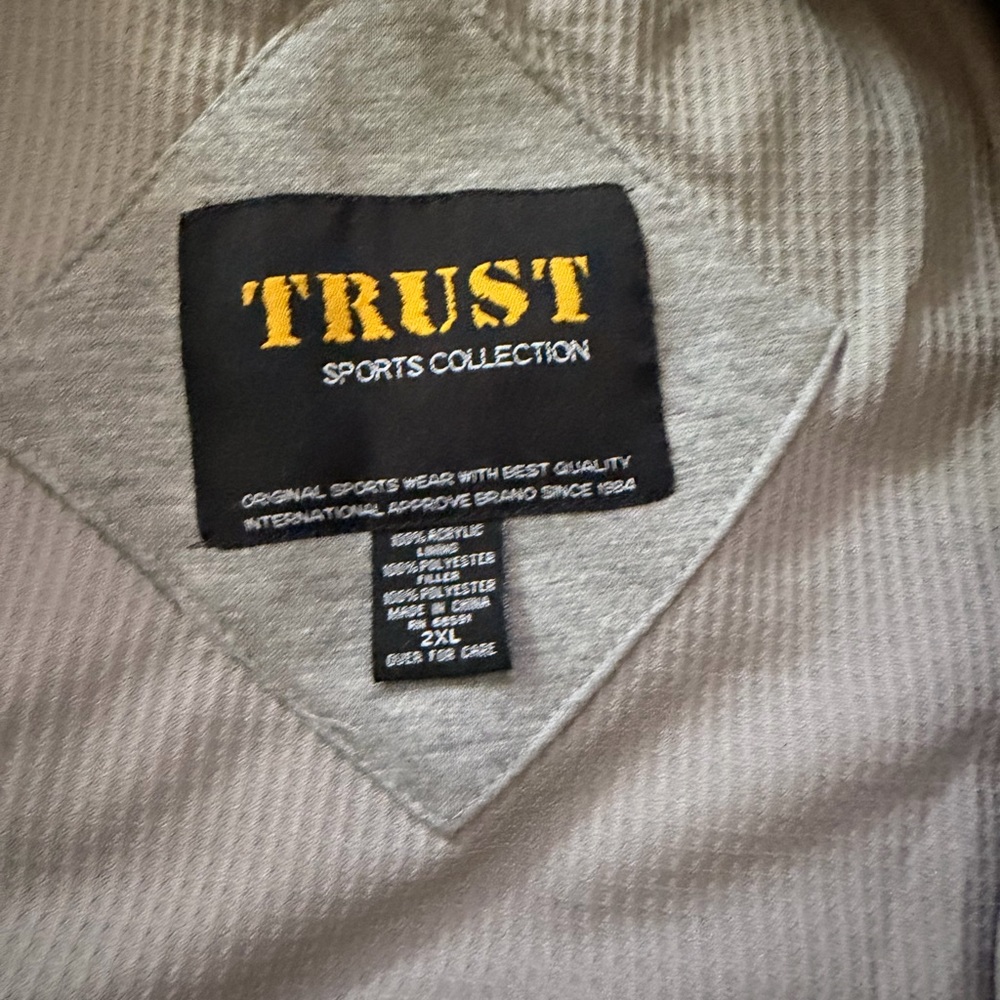 TRUST Gray Heavyweight Jacket with Faux Fur Hood - Picture 4 of 4